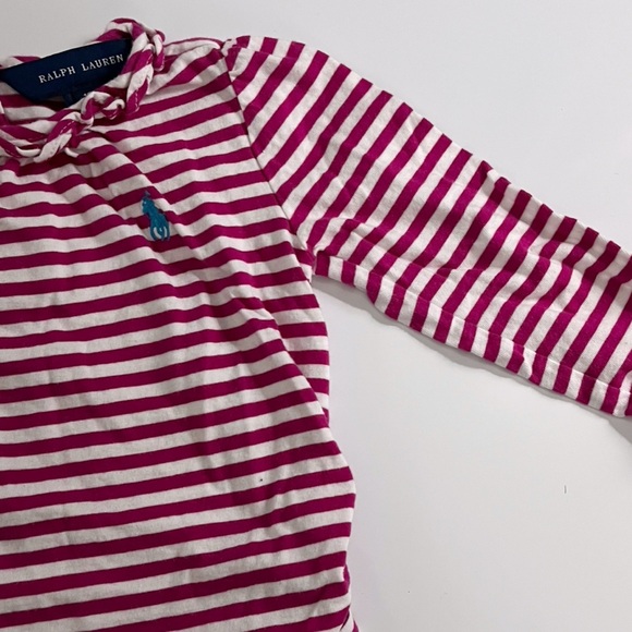 Ralph Lauren • Pink Striped Kids Shirt - Picture 2 of 4